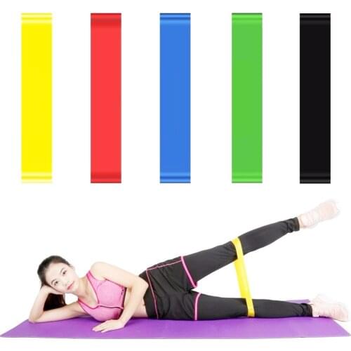 Loss promotion Yoga Resistance Rubber Bands Indoor Outdoor Fitness Equipment 0.35mm-1.1mm Pilates Sport Workout Elastic Bands