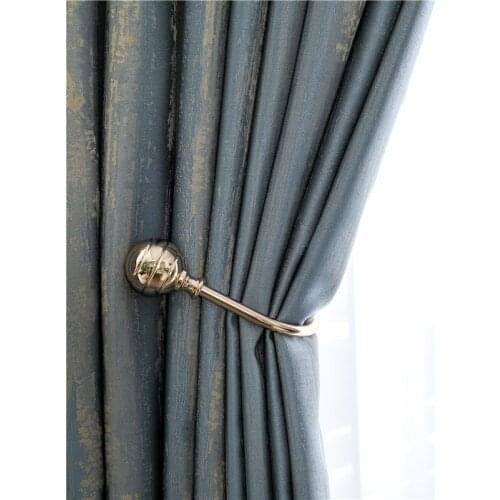 Elegant Thick Luxury Modern Curtains Window Living room Stripe Jacquard Fabrics Blackout Curtains for Bedroom