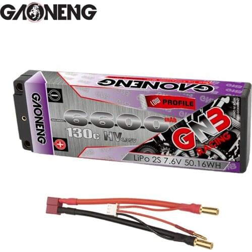 GAONENG GNB 6600mAh 7.6v 130C/260C LiPo Battery For Remote Control Car Racing Spare Parts With Shell Upgrade LiHV 2S Battery