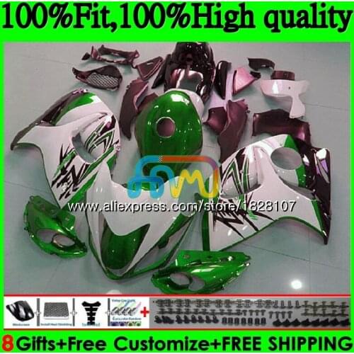 Injection For SUZUKI Hayabusa GSXR-1300 GSXR 1300 56BS.148 GSXR1300 Green white 08 09 10 11 12 2008 2009 2010 2011 2012 Fairing