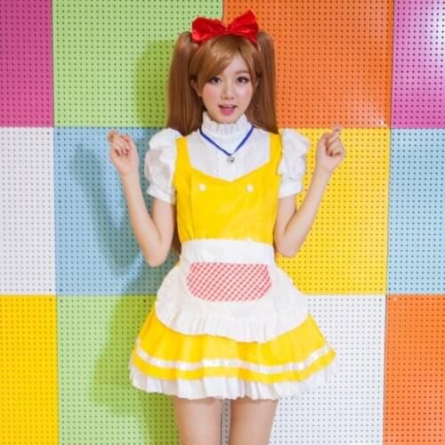 Anime Housemaid Chambermaid Cosplay Dress Lolita Cosplay Costumes Sexy Small Bell Lolita Dress Halloween Carnival 4PCS Dress Set