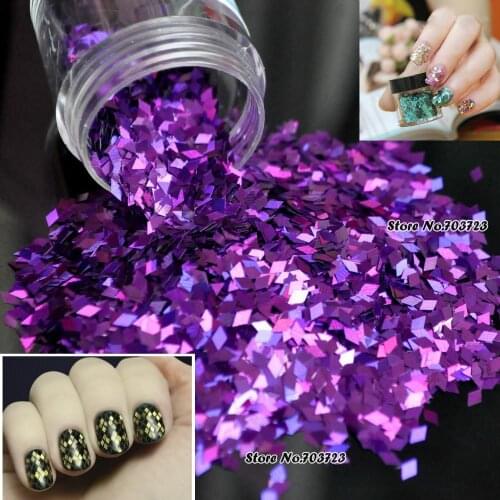 Lei Ling-shaped charm sexy shiny luminous sequined fashion Nail tips Tools Deep Purple LB800