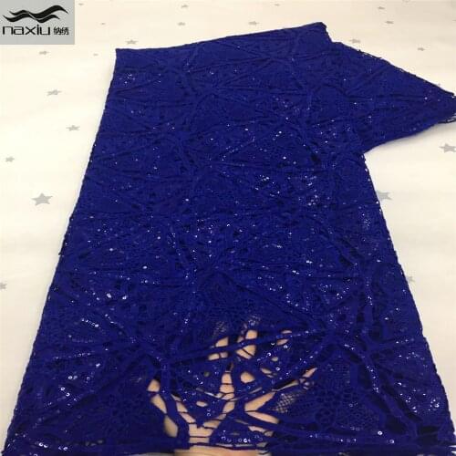 Madison French Sequins Embroidery Guipure Lace Fabric 2021 High Quality Material Nigeria Cord African Lace Fabric For Wedding
