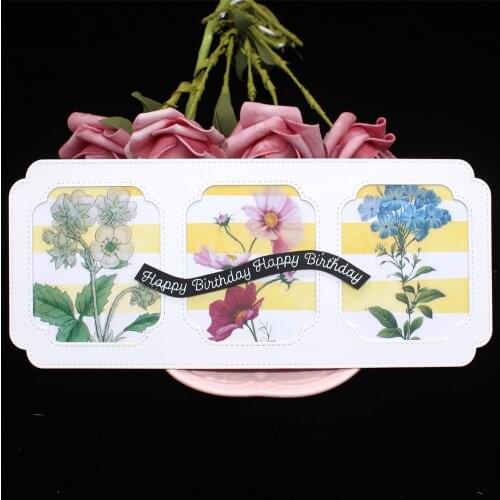 YPP CRAFT Slimline Cards with Clouds Metal Cutting Dies for Scrapbooking/photo album Decorative Embossing Paper Card