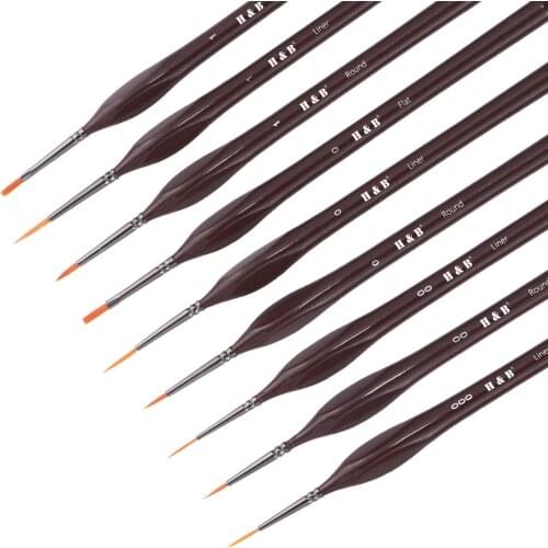 12pcs Tiny Micro Miniature Paint Fine Brushes Detail Set for Detailing,Rock Painting,Acrylic,Watercolor,Oil Art Supplies Kit