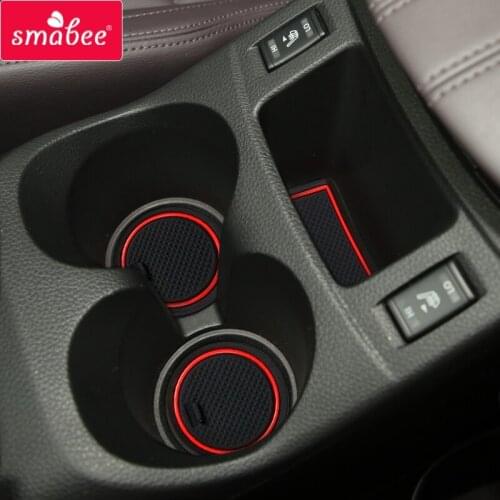 Smabee Gate slot pad For nissan ROGUE/QASHQAI 2016-2018 Non-slip Mats Interior Door Pad/Cup 13pcs