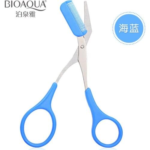 BIOAQUA, Novice Anti-Cuts Trimmer Eyebrows Threading Scissors with the Eyebrow comb eyebrow makeup tools