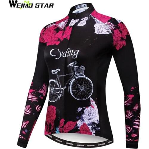 Weimostar Autumn Cycling Jersey Long Sleeve Women mtb Bike Jersey Top Spring Bicycle Clothes Pro Team Uniform Cycling Clothing