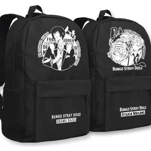 Anime Bungou Stray Dogs Cosplay Backpack College Student School Rucksack Book Bags Teenagers Casual Travel Daypack Mochila Gifts