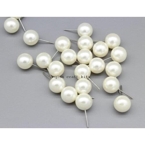 200pcs ivory color pearlized 12mm Pearl beads Stud post Earrings fashion vintage style Embellishments free stoppersr