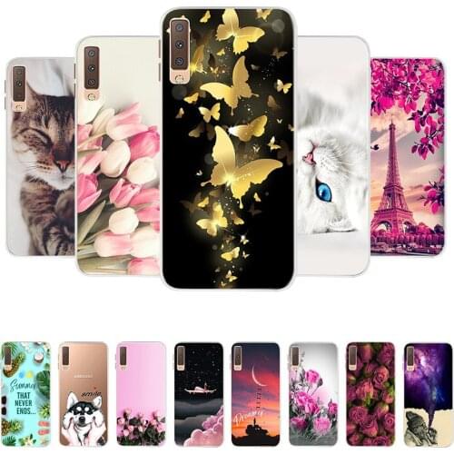 Silicone Phone Case For Samsung Galaxy A7 2018 A 7 2018 Case A750F Cartoon Cute Soft Case For Samsung Galaxy A7 2018 Cover Coque