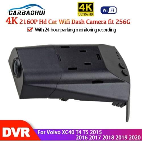 Hidden Car DVR Wifi Camera Full HD 2160P Car Dash Cam Video Recorder Original For Volvo XC40 T4 T5 2015 2016 2017 2018 2019 2020