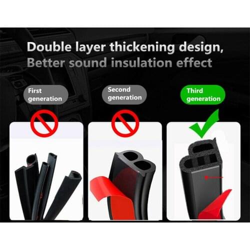 Universal Sealing Strip Accessories Car Edge Front EPDM Rubber L-Shaped