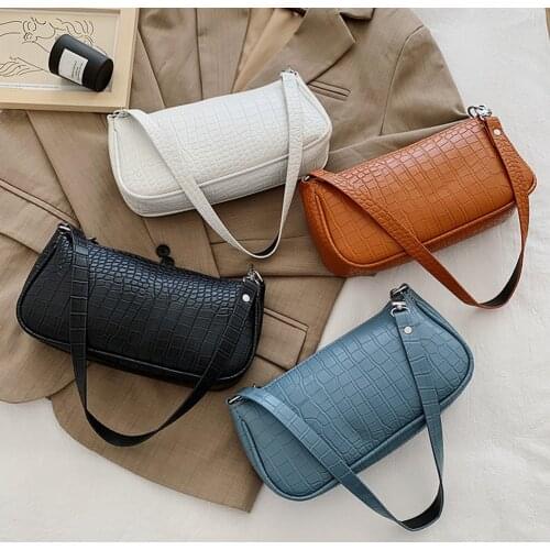 Alligator Pattern Party Wristlet Clutch PU Underarm Bag for Women Shoulder Purse Fashion Exquisite Shopping Bags For Women 2021