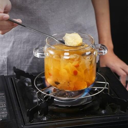 Waterproof glass small saucepan with transparent cover soup cup soup bowl birds nest stew bowl household kitchen supplies pot