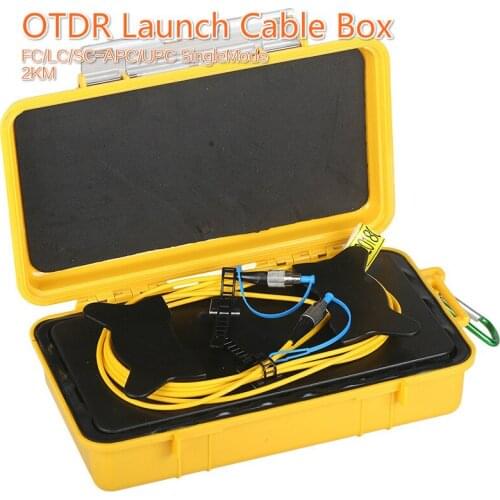 Fiber Optical OTDR Launch Cable Box OTDR Dead Zone Eliminator FC/LC/SC-APC/UPC SingleMode for 2KM
