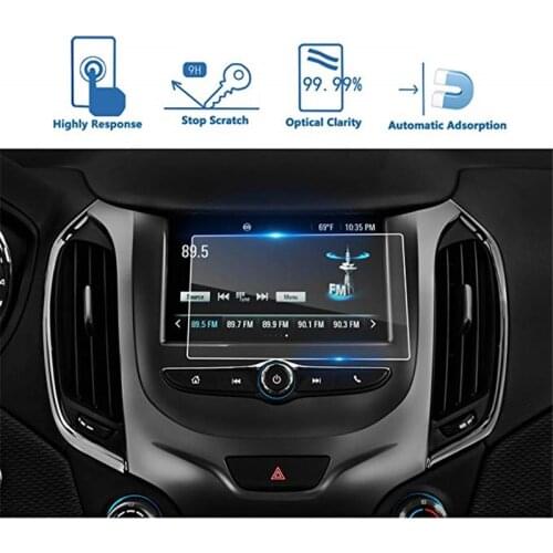 Tempered Glass Navigation Infotainment Center Touch Screen Protector for Chevrolet Cruze 2016-2018 7 Inch