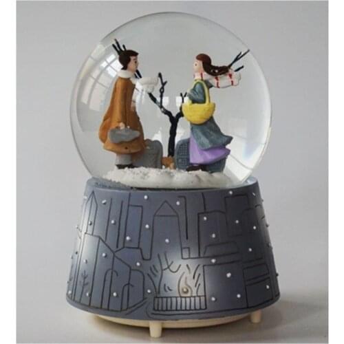 Winter Tale Automatic Inkjet Musical Luminous Big size Snow Globe Gift Decorative Snow Globe