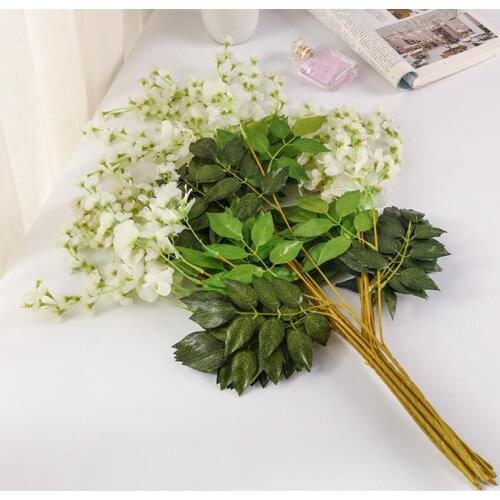 12pcs Artificial Wisteria Ivy Branch Plant Wall For Flower Arrangement Props Wedding Bouquet Home Bar Hotel Decoration