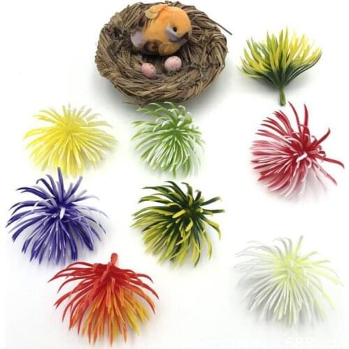 140pcs Artificial Sea urchin Water Grass Flower Stamen For Arrangem Aquatic Plant Wall Wedding Party Garden Hotal Decorative