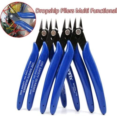 170 Diagonal Pliers Dropship Pliers Multi Functional Tools Electrical Wire Cable Cutters Cutting Snips Stainless Steel Nipper