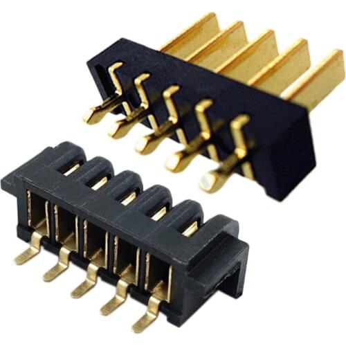 5Pin laptop battery connector female and male plug 180 degree bend foot PCB Motherboard Repair Part