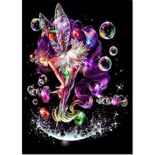 5d Cross Stitch Home Decor Colorful Cute Cartoon Girl DIY diamond painting Mosaic Pattern Square Diamond Embroidery Kit A1249