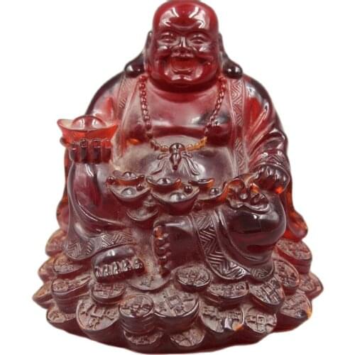 Antique Crafts Antique Amber Ornaments "Miscellaneous Home Furnishing High Imitation Succinum Money Buddha