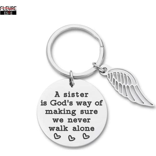 Sister Keychain Brithday Gift for Sisters Best Friend Key Chain Friendship Keyring for Women Girls Wedding Jewelry for Her