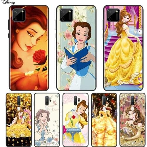 Silicone Cover Disney Belle Princess For OPPO A5 A9 A7 A11X A1K A12 A12E A31 A32 A53 A53S A72 A73 A93 AX7 Pro Phone Case