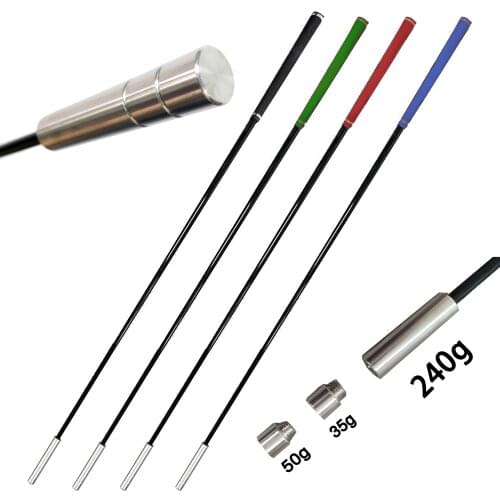 325g 45 inch, rubber grip black graphite shaft weights adjustable golf swing trainer with different replacable weights