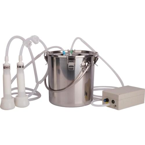 5L Portable Electric Milking Machine for Cows Sheep Adjustable Speed Pump Stainless Steel Bucket Goat Milker Vacuum Pump Suction