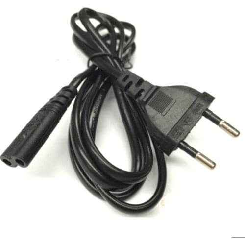 AC Power Cable Lead EU 2 Prong Figure 8 Fig 8 For Charger PS2 PS3 Laptop,Euro Round Plug Power Cable 1.5M/Free Shipping