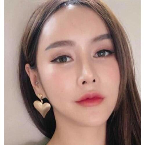 Fashion trendy heart shape dangle earrings statement drop earrings Bijoux Jewelry Accessories