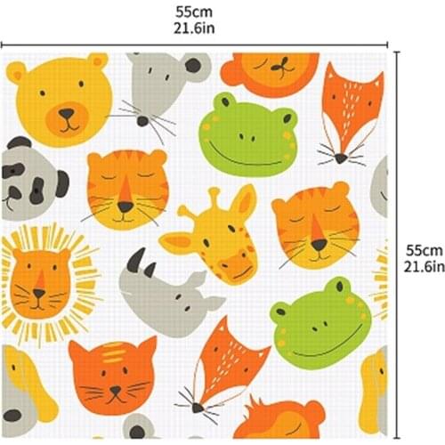 Cartoon Cat Tiger Animal Table Wall Stickers For Kids Room Cafe Cute Waterproof Table Cover Removable Contact Paper Home Decor