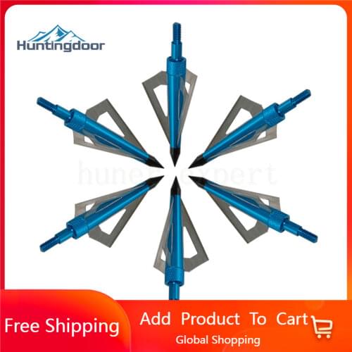 Huntingdoor 12Pack 3 Fixed Blade Archery Broadheads 125 Grain Arrow Head Hunting Arrow Tips for Compound Bow and Crossbow