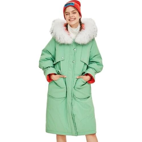 New Winter Jacket Women Coat Warm Thick Long Parkas Good Quality Fur Collar Hooded For Women Coats Female Jacket AA1906303