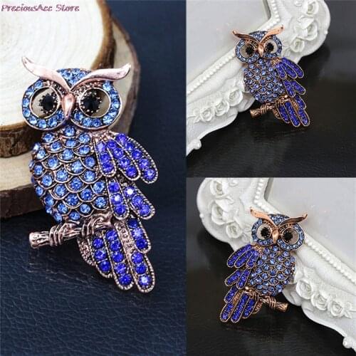 New Arrival Big Owl Brooch Vintage Scarf Pin Up Buckle femininos For Wedding Bouquet