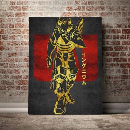 Ingenium My Hero Academia bnha Poster Canvas Wall Art Decoration prints for living Kid Children room Home bedroom decor painting