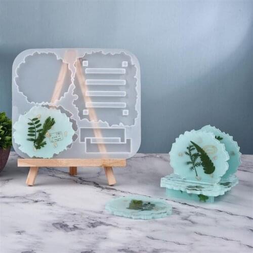 DIY Crystal Epoxy Resin Mold Irregular Wave Coaster Mat Casting Mould Handmade Crafts Decoration Jewelry Making Tools