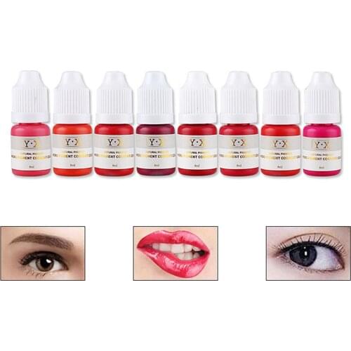 8ml Semi Permanent Pigment Eyeliner Lip Eyebrow Tattoo Ink Paint
