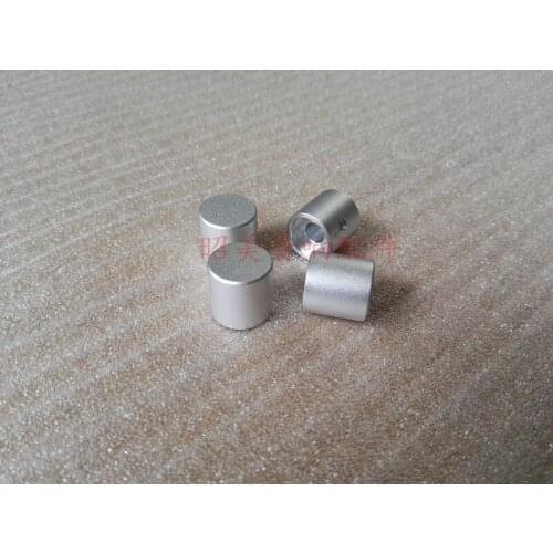 Silver / black Diameter 15mm height 15mm Full aluminum solid knob HIFI Amplifier volume knob Potentiometer knob