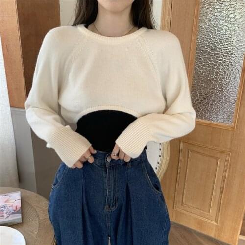 Sweaters for Women Fashion O-Neck Long Sleeve Knitting Sweater Femme Chic Design Casual Pullovers Korean Style Women Clothes