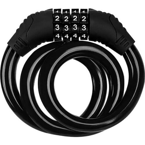 Bike Lock 4 Digit Code Combination Tough 120cm Bicycle Bicycle Security Lock Bicycle Equipment MTB theft Lock