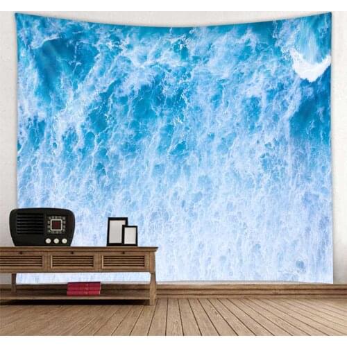 Waves Waves Tapestry Polyester Cloth Printed Wall Cloth Tapestry Wall Decoration Cloth Curtain Wall Cloth