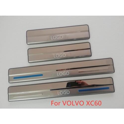 High quality stainless steel Mirror Mirror Car door cover outside door sill plate for Volvo XC60 2008-2017 Car Accessories
