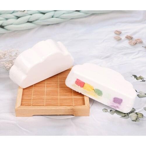 1pc Bath Bombs Ball Essential Supplies Natural Skin Care Cloud Rainbow Bath Salt Exfoliating Moisturizing Bubble