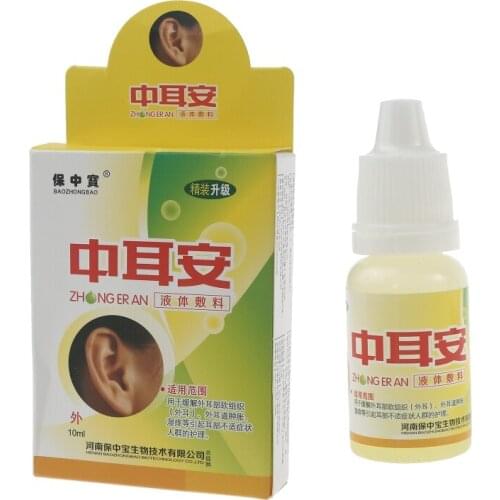 10ml Herbal Ear Nourishing Drops Acute Otitis Media Tinnitus Cleaning Liquid U2JD