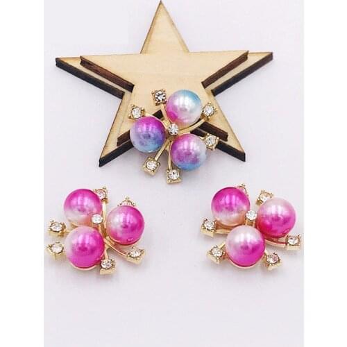 10pcs/Lot 2cm Flower Buttons Decor accessories DIY Sewing Beautiful Mix Color Button Wedding