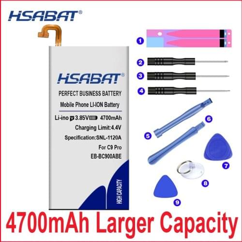 HSABAT 0 Cycle 4700mAh Battery for Samsung Galaxy C9 Pro EB-BC900ABE Galaxy C9 Pro Duos, SM-C9000, SM-C9008, SM-C900F, SM-C900Y